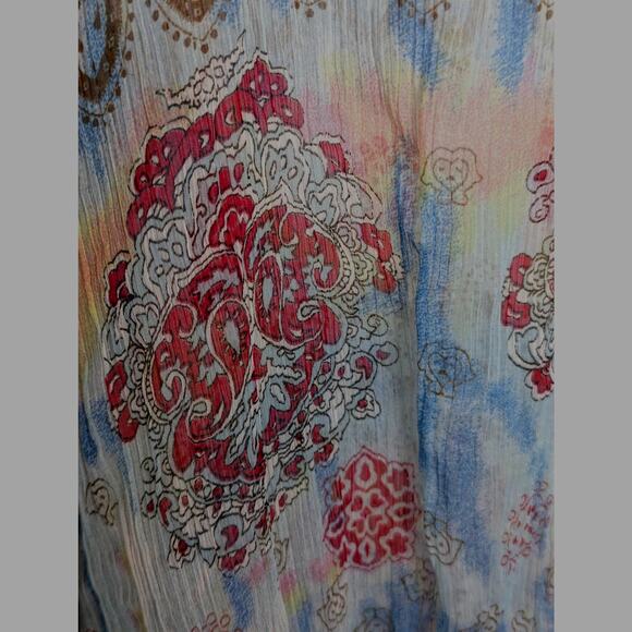 Ingear sheer cover up SzL- XXl Beach Cover up poncho Sheer Paisley poly chiffon - Picture 3 of 6